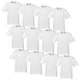 Darrahopens Fashion > Men's Fashion > Men's Tops & T-shirts 12X BULK Plain T Shirt 100% COTTON Assorted Colours S - XXL Mens Womens Top - White