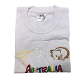 Darrahopens Fashion > Men's Fashion > Men's Tops & T-shirts Adult Australia T Shirt Kangaroo Koala 100% Cotton Souvenir Tee Top - White - L