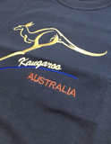 Darrahopens Fashion > Men's Fashion > Men's Tops & T-shirts Adult Australian Kangaroo T Shirt Australia Day 100% Cotton Souvenir Tee Top - Navy - XL