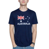 Darrahopens Fashion > Men's Fashion > Men's Tops & T-shirts Adult AUSTRALIAN T Shirt Australia Day 100% COTTON Souvenir Tee Top Flag - Blue - XX-Large