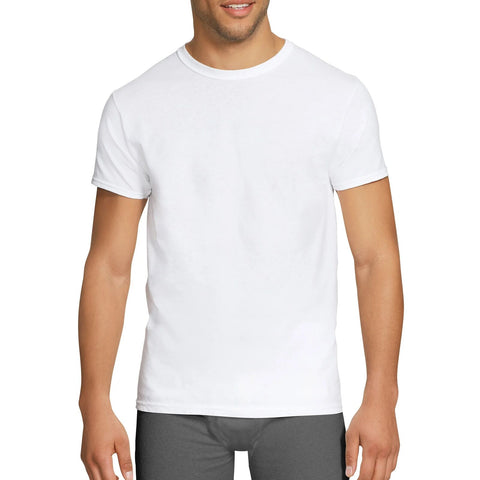 Darrahopens Fashion > Men's Fashion > Men's Tops & T-shirts Mens COTTON STRETCH T-SHIRT Tee Top Plain Blank Adults Slim Skinny Fitted - White - S