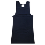 Darrahopens Fashion > Men's Fashion > Men's Tops & T-shirts Mens PLAIN SINGLET 100% Cotton Blank Slim Tank Top Gym Basic Casual S-3XL - Navy - M
