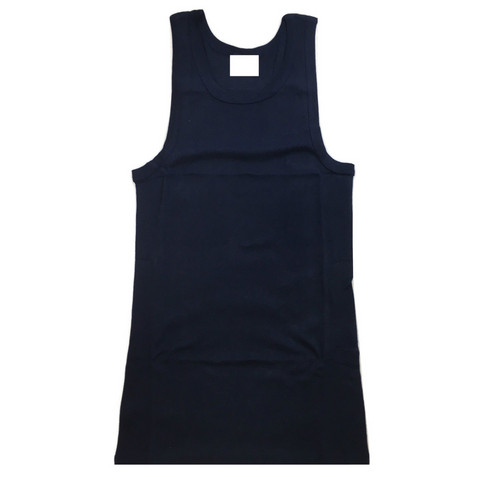 Darrahopens Fashion > Men's Fashion > Men's Tops & T-shirts Mens PLAIN SINGLET 100% Cotton Blank Slim Tank Top Gym Basic Casual S-3XL - Navy - XXL
