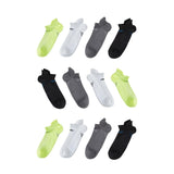 Darrahopens Fashion > Men's Fashion > Men's Underwear & Socks 12X Rexy Seamless Sport Sneakers Socks Small Non-Slip Heel Tab MULTI COLOUR