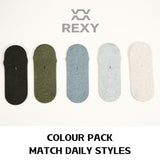 Darrahopens Fashion > Men's Fashion > Men's Underwear & Socks 15X Rexy Daily No Show Ankle Socks Large Non-Slip Breathable MULTI COLOUR