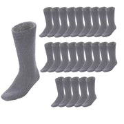 Darrahopens Fashion > Men's Fashion > Men's Underwear & Socks 24 Pairs BAMBOO SOCKS Mens Heavy Duty Premium Thick Work Socks Cushion BULK - Charcoal Grey In Australia - Darrahopens