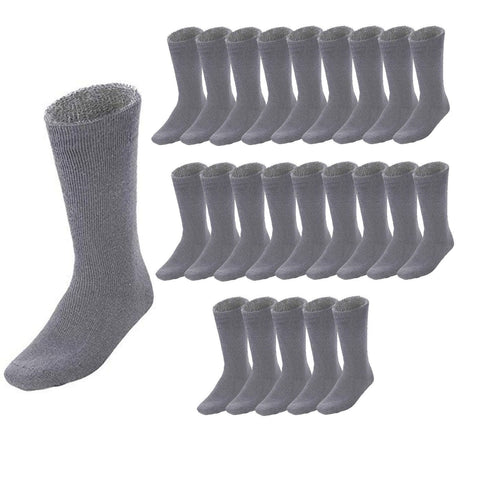 Darrahopens Fashion > Men's Fashion > Men's Underwear & Socks 24 Pairs BAMBOO SOCKS Mens Heavy Duty Premium Thick Work Socks Cushion BULK - Charcoal Grey In Australia - Darrahopens