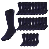 Darrahopens Fashion > Men's Fashion > Men's Underwear & Socks 24 Pairs BAMBOO SOCKS Mens Heavy Duty Premium Thick Work Socks Cushion BULK - Navy Blue In Australia - Darrahopens