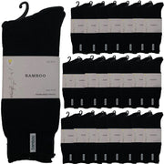 Darrahopens Fashion > Men's Fashion > Men's Underwear & Socks 24 Pairs PREMIUM BAMBOO SOCKS Mens Heavy Duty Thick Work Socks BULK Cushion - Black In Australia - Darrahopens