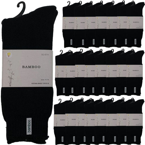 Darrahopens Fashion > Men's Fashion > Men's Underwear & Socks 24 Pairs PREMIUM BAMBOO SOCKS Mens Heavy Duty Thick Work Socks BULK Cushion - Black In Australia - Darrahopens