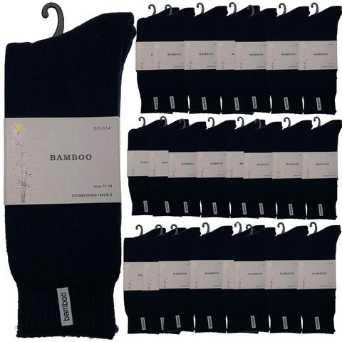 Darrahopens Fashion > Men's Fashion > Men's Underwear & Socks 24 Pairs PREMIUM BAMBOO SOCKS Mens Heavy Duty Thick Work Socks BULK Cushion - Navy Blue In Australia - Darrahopens