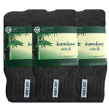 Darrahopens Fashion > Men's Fashion > Men's Underwear & Socks 3 Pairs BAMBOO SOCKS Mens Heavy Duty Premium Thick Work Socks Cushion BULK - Charcoal Grey - 11-14