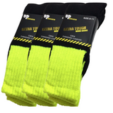 Darrahopens Fashion > Men's Fashion > Men's Underwear & Socks 3x Pairs HI VIS SOCKS Workwear Work Safety Tradie High Visibility Fluro - Yellow - 6-11