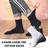 Darrahopens Fashion > Men's Fashion > Men's Underwear & Socks 6x Pair COTTON Rich LOOSE TOP SOCKS Dress Medical Circulation Diabetic Comfort -  -