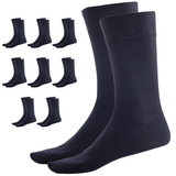 Darrahopens Fashion > Men's Fashion > Men's Underwear & Socks 9 Pairs BAMBOO SOCKS Crew Natural Eco Healthy Enviro Unisex Work Business BULK - Navy - 2-8