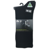 Darrahopens Fashion > Men's Fashion > Men's Underwear & Socks AUSTRALIAN MADE Wool Loose Top Socks Wide Top Comfort High Quality Tough Toe - Black - 6-10