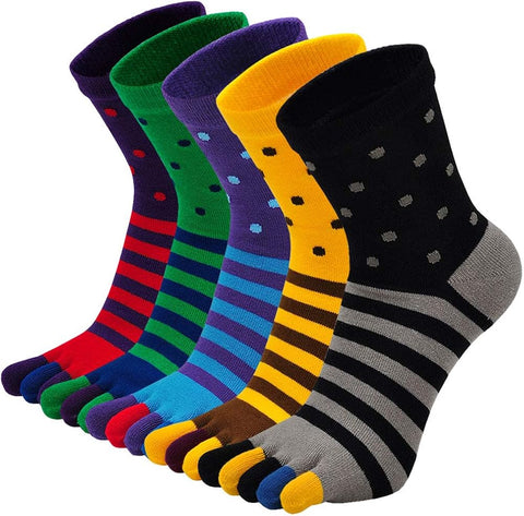 Darrahopens Fashion > Men's Fashion > Men's Underwear & Socks Men's Sports Five Finger Socks with Split Toe Design