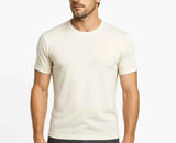 Mens 100% Pure Merino Wool Crew Neck Short Sleeve Top T Shirt Thermal Underwear - Natural In Australia - Darrahopens
