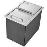 Darrahopens Fashion > Men's Fashion > Men's Underwear & Socks VEVOR Drop in Ice Chest, 18"L x 12"W x 14.5"H Stainless Steel Ice Cooler, Commercial Ice Bin with Sliding Cover, 40.9 qt Outdoor Kitchen Ice Bar, Drain-pipe and Drain Plug Included, for Cold Wine Beer