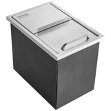 Darrahopens Fashion > Men's Fashion > Men's Underwear & Socks VEVOR Drop in Ice Chest, 18"L x 12"W x 14.5"H Stainless Steel Ice Cooler, Commercial Ice Bin with Sliding Cover, 40.9 qt Outdoor Kitchen Ice Bar, Drain-pipe and Drain Plug Included, for Cold Wine Beer