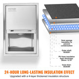 Darrahopens Fashion > Men's Fashion > Men's Underwear & Socks VEVOR Drop in Ice Chest, 18"L x 12"W x 14.5"H Stainless Steel Ice Cooler, Commercial Ice Bin with Sliding Cover, 40.9 qt Outdoor Kitchen Ice Bar, Drain-pipe and Drain Plug Included, for Cold Wine Beer