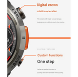Darrahopens Fashion > Men's Fashion > Men's Watches Black-orange Outdoor Smartwatch with 1.45-Inch HD Round Screen and Flashlight