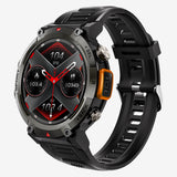 Darrahopens Fashion > Men's Fashion > Men's Watches Black-orange Outdoor Smartwatch with 1.45-Inch HD Round Screen and Flashlight