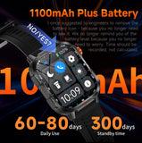 Darrahopens Fashion > Men's Fashion > Men's Watches Rugged Outdoor Smart Watch for Men - 1100mAh Extra Long Battery with LED Flashlight & Compass - 2.01" HD Screen Bluetooth Calling IP68 Waterproof Fitness Tracker - Black