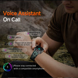 Darrahopens Fashion > Men's Fashion > Men's Watches Rugged Outdoor Smart Watch for Men - 1100mAh Extra Long Battery with LED Flashlight & Compass - 2.01" HD Screen Bluetooth Calling IP68 Waterproof Fitness Tracker - Black