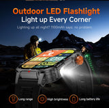 Darrahopens Fashion > Men's Fashion > Men's Watches Rugged Outdoor Smart Watch for Men - 1100mAh Extra Long Battery with LED Flashlight & Compass - 2.01" HD Screen Bluetooth Calling IP68 Waterproof Fitness Tracker - Black