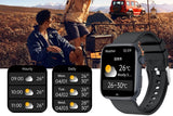 Darrahopens Fashion > Men's Fashion > Men's Watches Smart Watch 1.85-Inch Fitness Watch with Heart Rate Noninvasive Blood Sugar Monitor HRV Detection Body Temperature SOS Call Activity Tracker-Black In Australia - Darrahopens