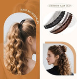 Darrahopens Fashion > Women's Fashion > Women's Accessories 2-pack banana hair clips - Banana hair comb - Double comb - Long hair clip - Fishtail hair clip - Suitable for women and girls