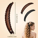 Darrahopens Fashion > Women's Fashion > Women's Accessories 2-pack banana hair clips - Banana hair comb - Double comb - Long hair clip - Fishtail hair clip - Suitable for women and girls