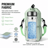 Darrahopens Fashion > Women's Fashion > Women's Accessories 2-Pack Black Muti-Pockets Insulated Water Bottle Holder and Adjustable Phone Crossbody Bag – 40oz Bottle Large Waterproof Cooler Sling Bag with Drawstring Closure and PE Cotton and Aluminium Foil Lining In Australia - Darrahopens