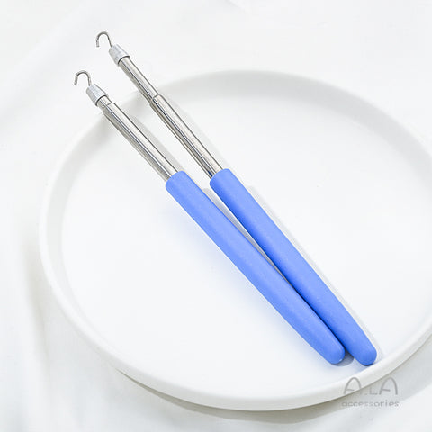 Darrahopens Fashion > Women's Fashion > Women's Accessories 2-Pack Blue Jewelry Fastener Helper Tool - Quick Bracelet & Fine Chain Wearer Aid With Telescopic Titanium Steel Hook