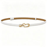 Darrahopens Fashion > Women's Fashion > Women's Accessories 2-Pack Camel-Colour Adjustable Skinny Belt with Heart Buckle