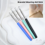 Darrahopens Fashion > Women's Fashion > Women's Accessories 2-Pack Green Jewelry Fastener Helper Tool - Quick Bracelet & Fine Chain Wearer Aid With Telescopic Titanium Steel Hook
