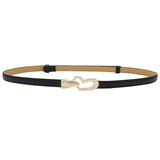 Darrahopens Fashion > Women's Fashion > Women's Accessories 2-Pack White Adjustable Skinny Belt with Heart Buckle