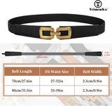 Darrahopens Fashion > Women's Fashion > Women's Accessories 2 Pack Women Skinny Elastic Waist Belt for Dress Ladies Thin Stretch Belt with Gold Buckle