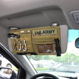 Darrahopens Fashion > Women's Fashion > Women's Accessories 2 Pcs Black Car Sun Visor Organizer – Multi-Purpose Tactical Storage Bag for Tools, Cards & Gear