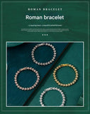 Darrahopens Fashion > Women's Fashion > Women's Accessories 2-piece Aureate and  Silvery Luxury Crystal Heart Tennis Bracelet - European Roman Style Pave CZ Diamond Link Chain - Elegant Gold Silver Rose Gold Plated Fashion Jewelry for Women