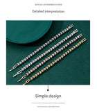 Darrahopens Fashion > Women's Fashion > Women's Accessories 2-piece Silvery and  Rose Gold Luxury Crystal Heart Tennis Bracelet - European Roman Style Pave CZ Diamond Link Chain - Elegant Gold Silver Rose Gold Plated Fashion Jewelry for Women