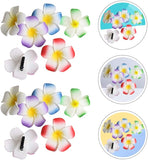 Darrahopens Fashion > Women's Fashion > Women's Accessories 24pcs Plumeria Flower Hair Clips for Women and Girls, Hawaiian Hibiscus Barrettes, Beach Wedding Party