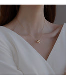Darrahopens Fashion > Women's Fashion > Women's Accessories 2pc Elegant Interlocking Rings Pendant Necklace with Zirconia Accents - Copper Base, Minimalist Jewelry(Rose gold)