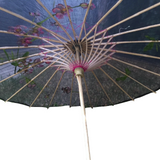 Darrahopens Fashion > Women's Fashion > Women's Accessories 2pc Set Parasol Umbrella Black + White Chinese Japanese Bamboo Flower Pattern