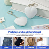 Darrahopens Fashion > Women's Fashion > Women's Accessories 2Pcs Heart Purse Light - LED Automatic Sensor Handbag Lamp, Rechargeable Mini Bag Night Light for Women & Girls - Touch Activated Keychain Light for Totes, Backpacks, Travel Gifts - White - Size 5cm*6cm In Australia - Darrahopens