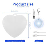 Darrahopens Fashion > Women's Fashion > Women's Accessories 2Pcs Heart Purse Light - LED Automatic Sensor Handbag Lamp, Rechargeable Mini Bag Night Light for Women & Girls - Touch Activated Keychain Light for Totes, Backpacks, Travel Gifts - White - Size 5cm*6cm In Australia - Darrahopens
