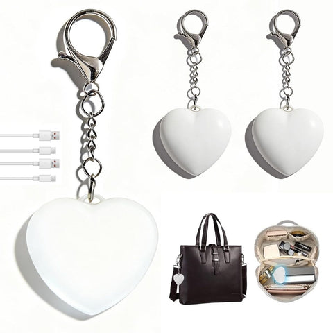 Darrahopens Fashion > Women's Fashion > Women's Accessories 2Pcs Heart Purse Light - LED Automatic Sensor Handbag Lamp, Rechargeable Mini Bag Night Light for Women & Girls - Touch Activated Keychain Light for Totes, Backpacks, Travel Gifts - White - Size 5cm*6cm In Australia - Darrahopens