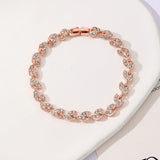 Darrahopens Fashion > Women's Fashion > Women's Accessories 3 Pack Silver Gold and Rose Gold Women's Crystal Leaf Bracelets with Gift Box – Elegant Rhinestone Alloy Link Bracelet, Minimalist Fashion Jewelry Gift for Women