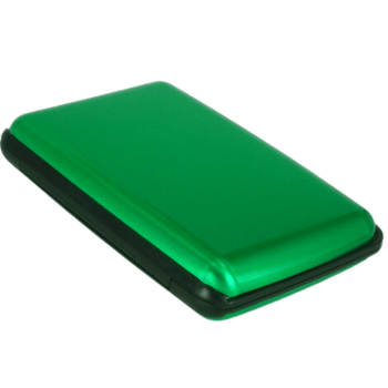 Darrahopens Fashion > Women's Fashion > Women's Accessories 3-Pcs Green Slim Aluminium Credit Card Holder RFID Blocking Wallet Hard Shell Case Business Card Organiser Lightweight Pocket Size for Everyday Use